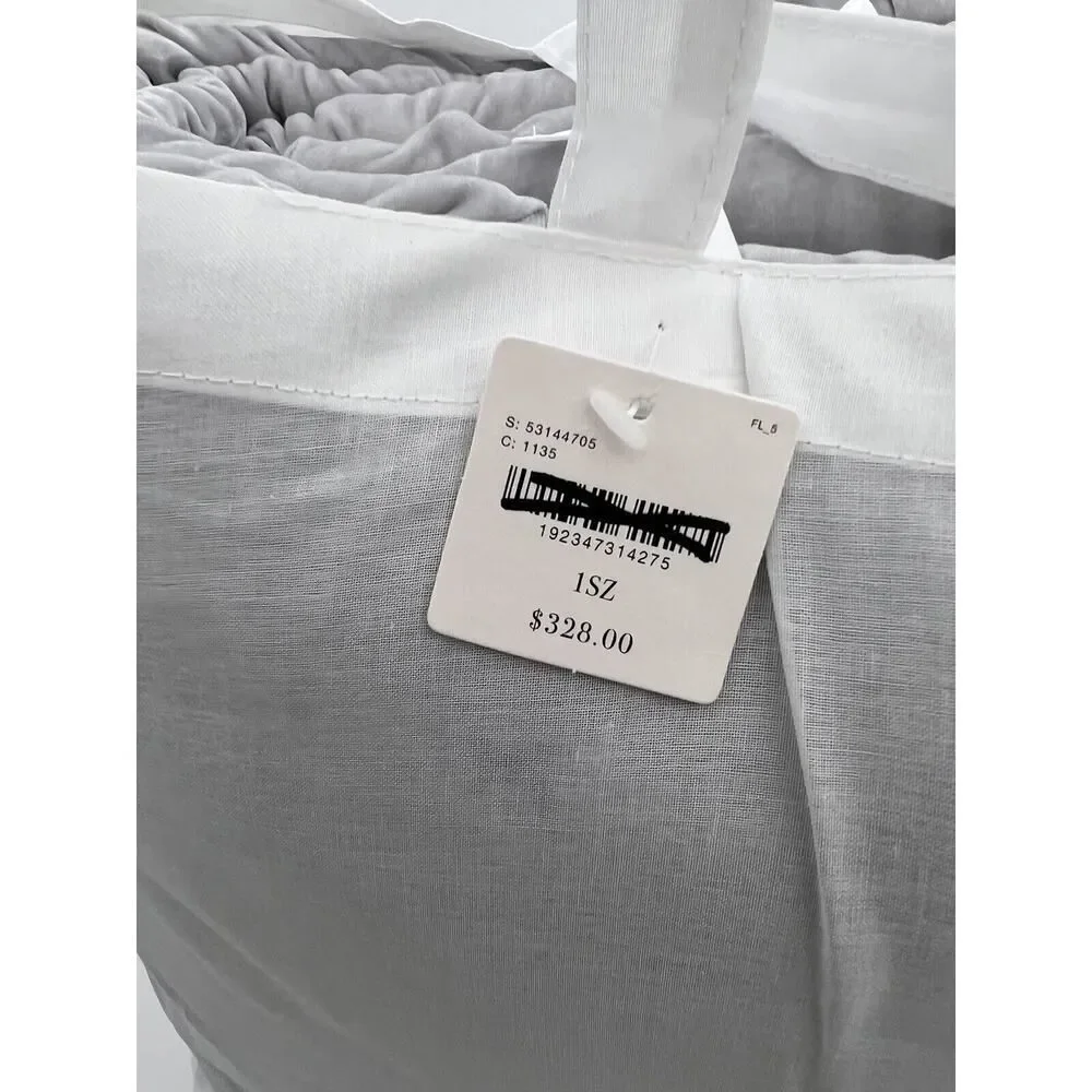 Anthropologie Velvet Emery Quilt King Size Embroidered Silver